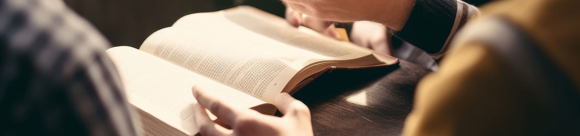 Group Of People Reading Book